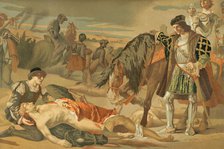 Gonzalo Fernández de Córdoba "The Great Captain" before the corpse..., (1890).  Creator: Unknown.