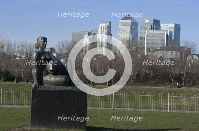 Docklands and Canary Wharf, London, England, UK, 2/3/10. Creator: Ethel Davies.