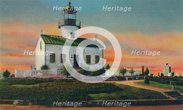 'Old Spanish Lighthouse, Built 1850. San Diego, California', c1941. Artist: Unknown.