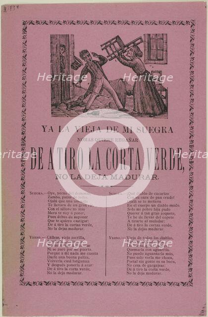 My Old Mother-in-Law is Always Ready to Scold without Any Reason, n.d. Creator: Manuel Manilla.
