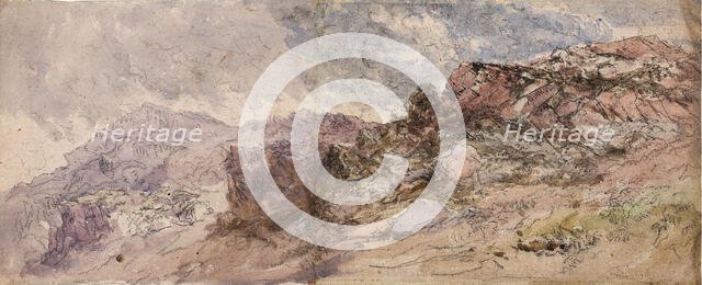 Welsh Crags, 1845-55. Creator: David Cox the Elder.