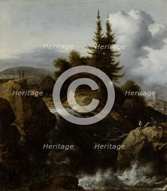 Landscape with Waterfall, c1650-1660. Creator: Allart van Everdingen.