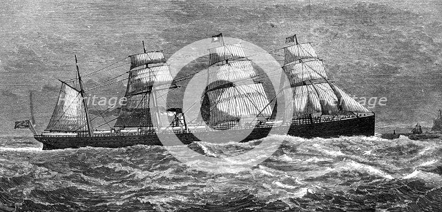 White Star Line's steamer 'Oceanic', 1871. Artist: Unknown