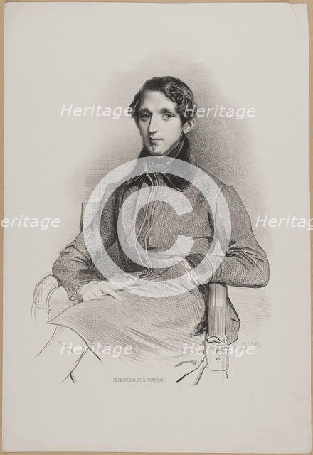 Portrait of the composer Edouard Wolff (1816-1880), 1836. Creator: Devéria, Achille (1800-1857).