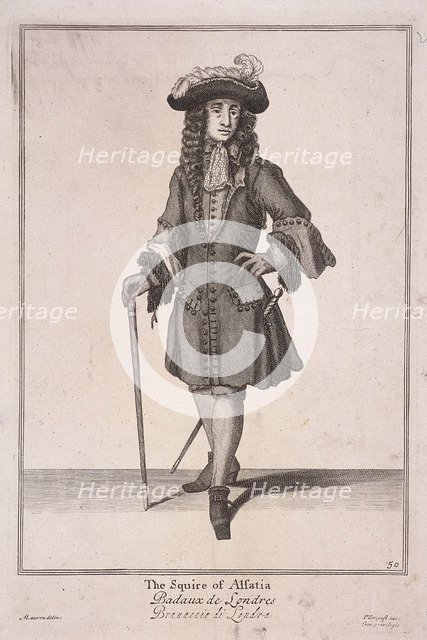 'The Squire of Alsatia', Cries of London, (1688?). Artist: Anon