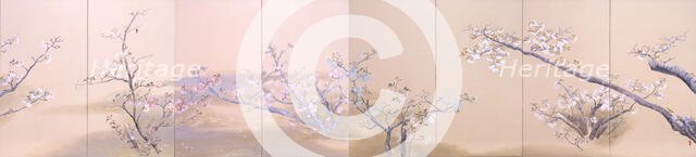 Cherry Blossoms in Omuro, 1933. Creator: Tomita, Keisen (1879-1936).