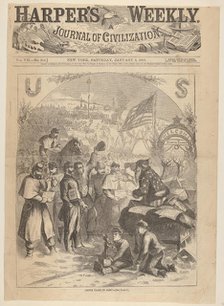 Santa Claus in Camp (from Harper's Weekly), January 3, 1863. Creator: Thomas Nast.