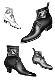 Boot illustrations, 1908-1909. Artist: Unknown
