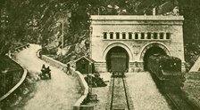 'Entrance of the Simplon Tunnel (12 1/2 Miles Long) Connecting Switzerland and Italy', c1930. Creator: Unknown.