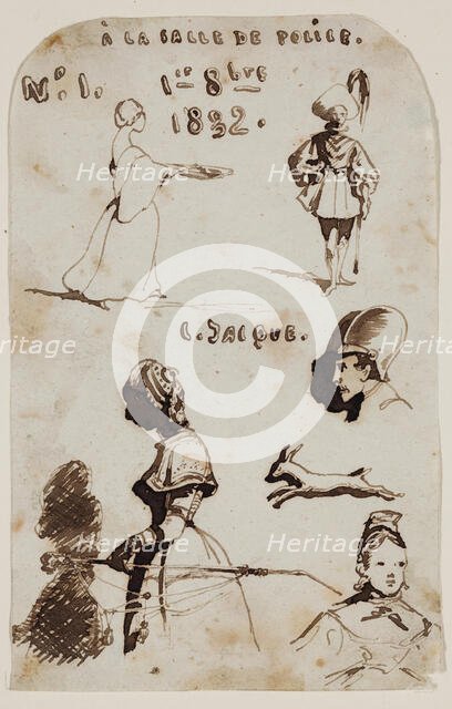 At the Police Station, 19th century. Creator: Charles Emile Jacque.