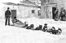 Lord Lonsdale’s Travels in North America: Norway House, Head of Lake Winnipeg, 1890. Creator: H. F. Davey.