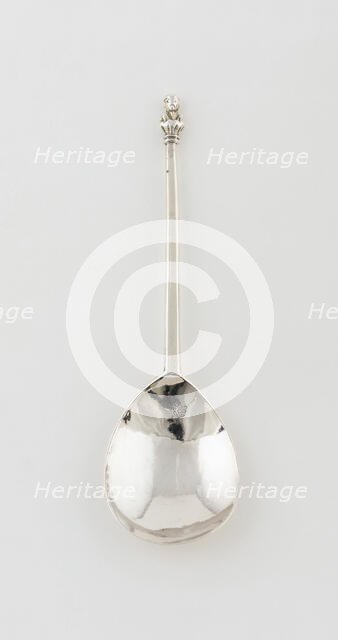 Spoon with Figure of Venus and Apple of Discord Finial, London, 1701/02. Creator: Unknown.