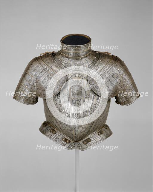 Portions of an armour for  Vincenzo Luigi di Capua (d. 1627), Italian, Milan, ca. 1595. Creator: Pompeo della Cesa.