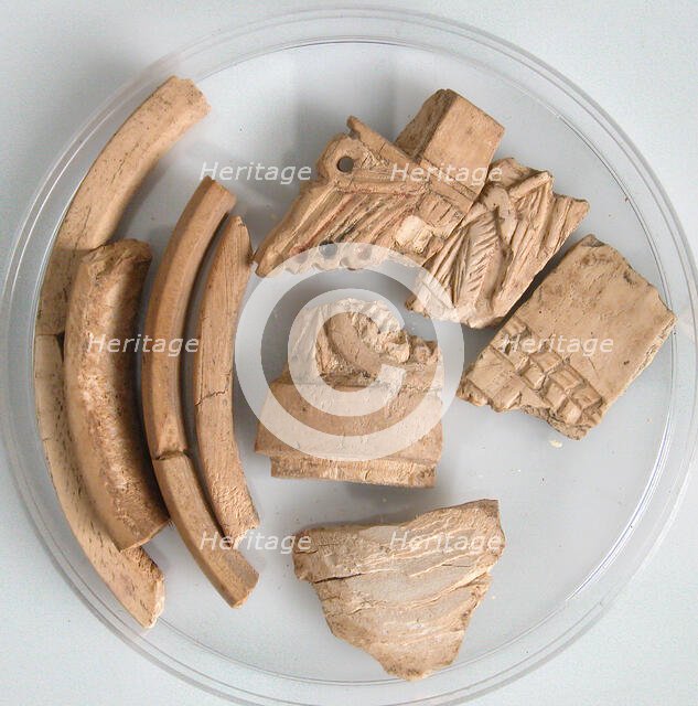 Ivory Fragments, Coptic, 4th-7th century. Creator: Unknown.