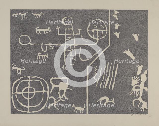 Petroglyph, 1935/1942. Creator: Lala Eve Rivol.