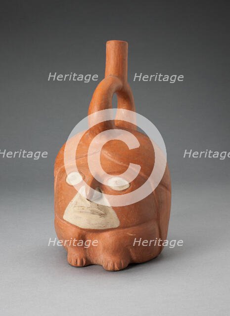 Abstract Portrait Vessel of a Ruler with Head reasing on Legs, 100 B.C./A.D. 500. Creator: Unknown.