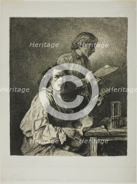 The Singers, 1845. Creator: Charles Emile Jacque.