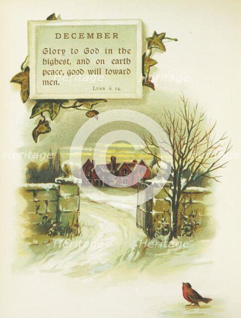 Religious verse for December, 1893.  Creator: Unknown.