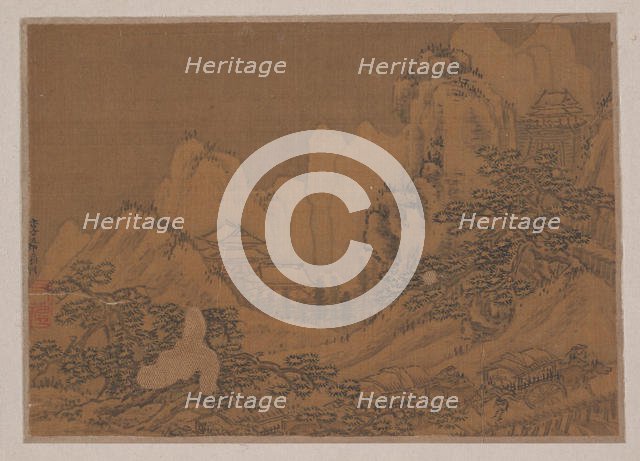 Landscape with Ox Carts on a Road. Creator: Li Xiying.