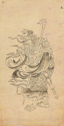 Iconographic Drawing of Saturn (Doyo), 12th century. Creator: Unknown.