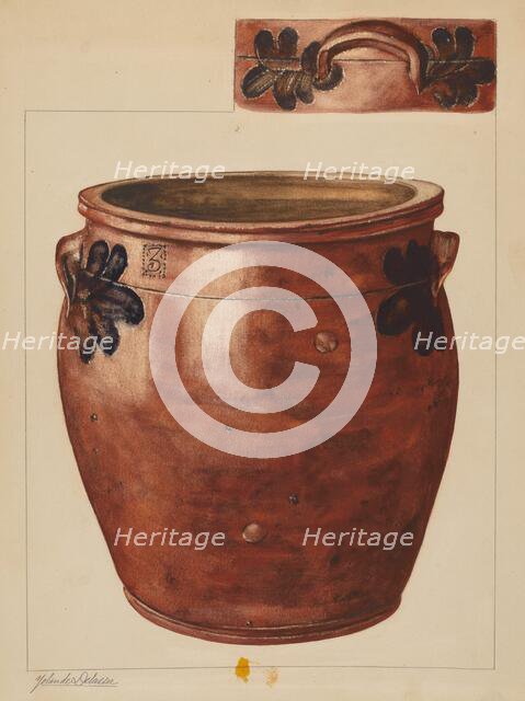 Crock, c. 1937. Creator: Yolande Delasser.