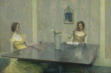 A Reading, 1897. Creator: Thomas W Dewing.