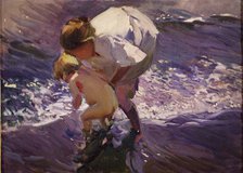 On the beach. Artist: Sorolla y Bastida, Joaquín (1863-1923)