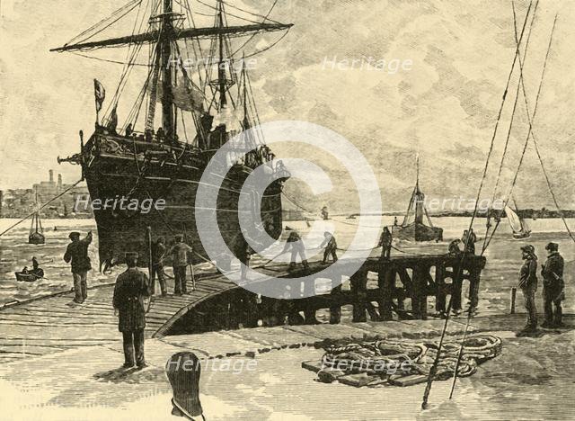 'Arrival of a Steamer at Southampton Docks', 1898. Creator: Unknown.