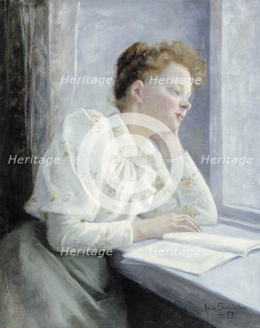 Woman at the window, 1893. Creator: Anna Sahlstén.