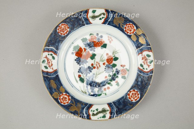 European copy of Chinese Imari plate, 20th century. Artist: Unknown.