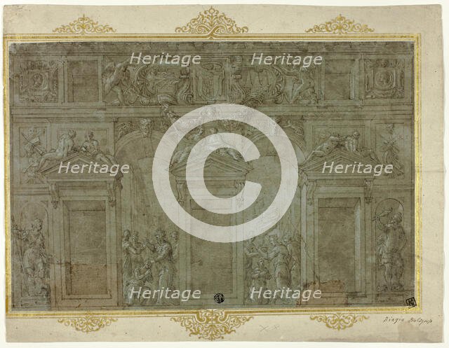 Design for a Façade Decoration, c. 1548. Creator: Unknown.