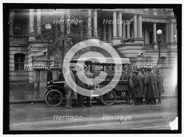 Red Cross vehicle at State Department, between 1916 and 1918. Creator: Harris & Ewing.