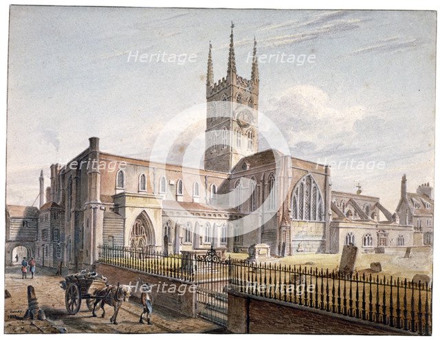 St Saviour's Church, Southwark, London, 1811. Artist: John Coney