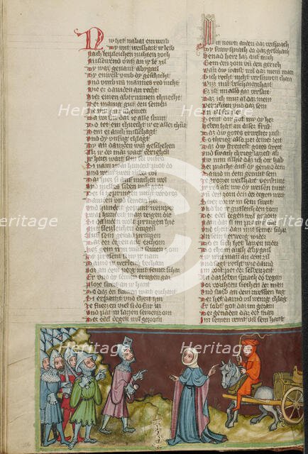 David and Abigail; Weltchronik, about 1400-1410. Creator: Unknown.