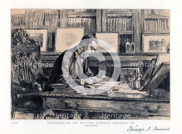 Lord Randolph Churchill (1849-1895), English statesman, 1885. Artist: Unknown