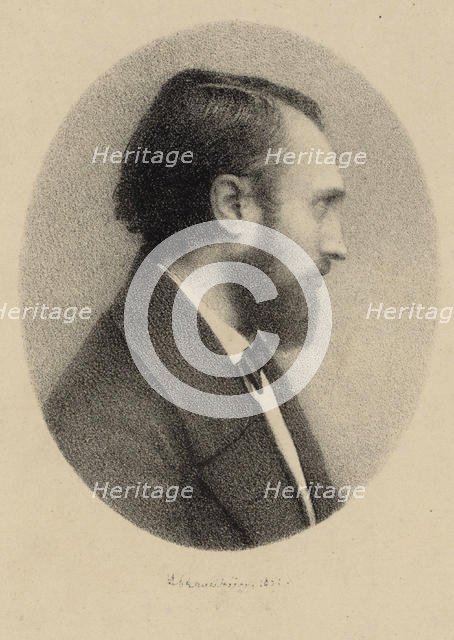 Portrait of the pianist and composer Louis Lacombe (1818-1884). Creator: Anonymous.