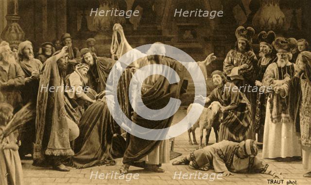 Expulsion of the moneylenders, 1922. Creator: Henry Traut.