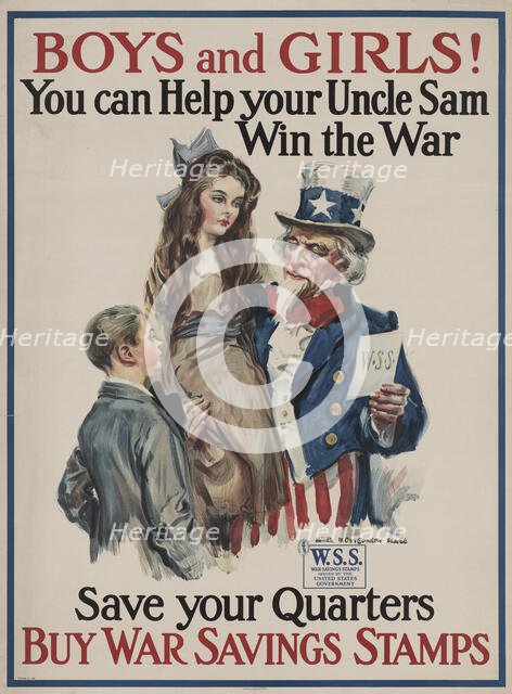 Boys and Girls! You Can Help Your Uncle Sam Win the War, 1917. Creator: Unknown.