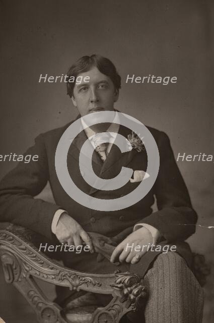 Portrait of Oscar Wilde, 1889. Creator: W&D Downey.