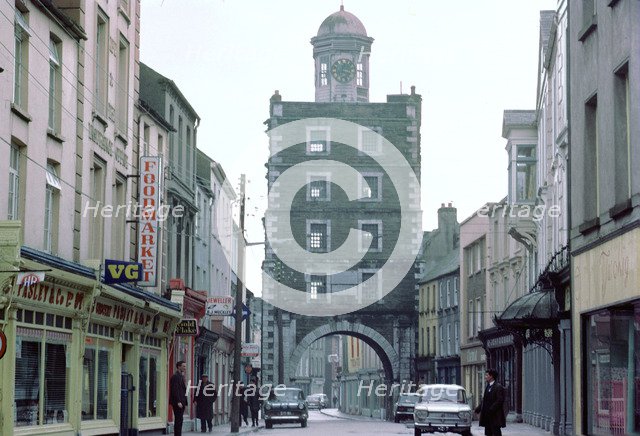 Street scene in Youghal, County Cork, Ireland. Artist: Unknown