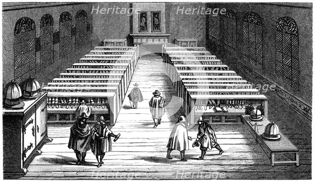 Leiden University public library, Leiden (Leyden), 1614 (1849). Artist: Unknown