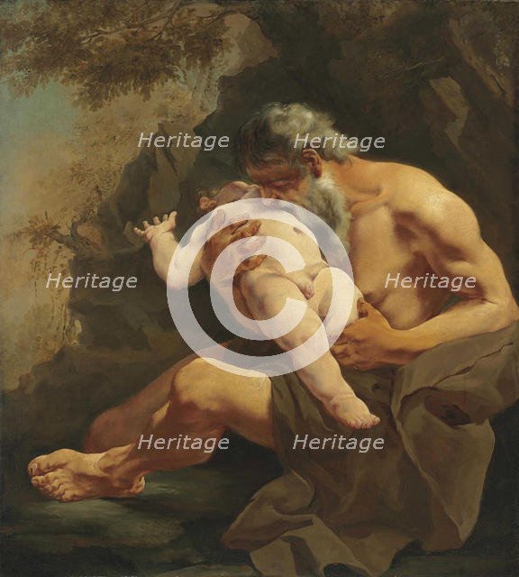 Saturn devouring his son. Creator: Lama, Giulia (1681-1747).