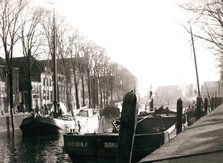Canal boats, Dordrecht, Netherlands, 1898.Artist: James Batkin