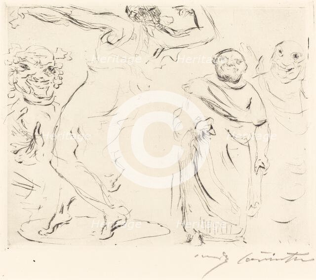 Das Gastmahl des Trimalchio: pl. XI (The Banquet of Trimalchio: pl. XI), 1919. Creator: Lovis Corinth.