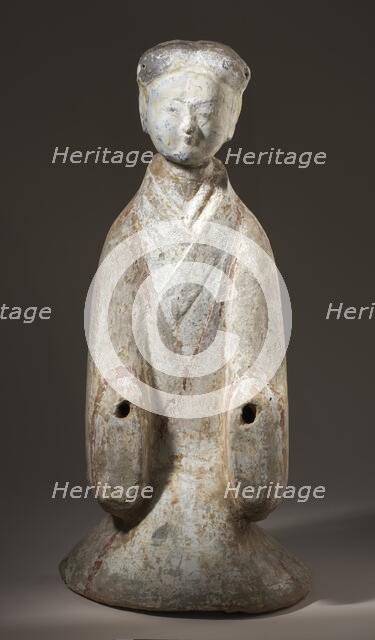 Funerary Sculpture of a Kneeling Entertainer, 206 B.C.-25 A.D.. Creator: Unknown.