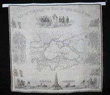 Handkerchief, England, c. 1856. Creator: Unknown.