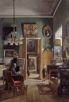 Interior of the Painter's Home in Stockholm, 1867. Creator: Karl Stefan Bennet.