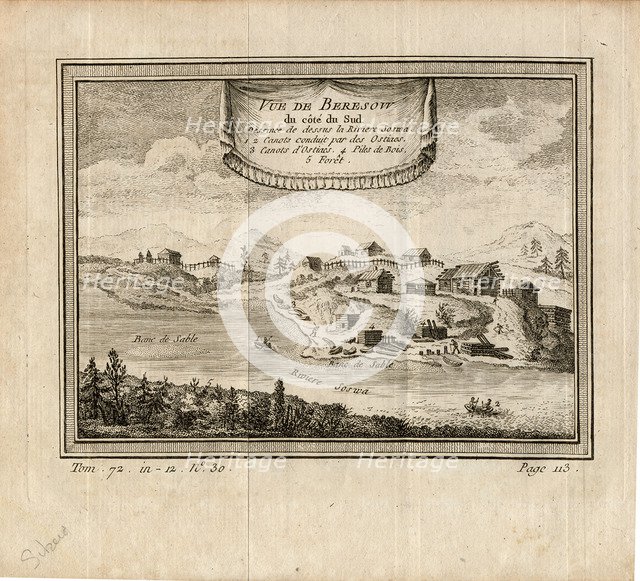 View of Berezov, c. 1750. Artist: Anonymous  