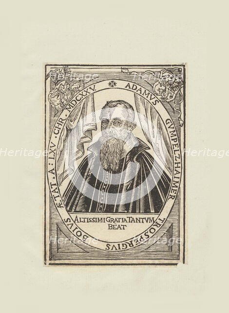 Portrait of the composer Adam Gumpelzhaimer (1559-1625), 1625. Creator: Anonymous.