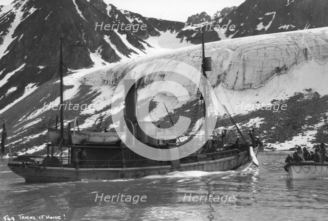 Whaling, Magdalene Bay, Spitzbergen, Norway, 1929. Artist: Unknown